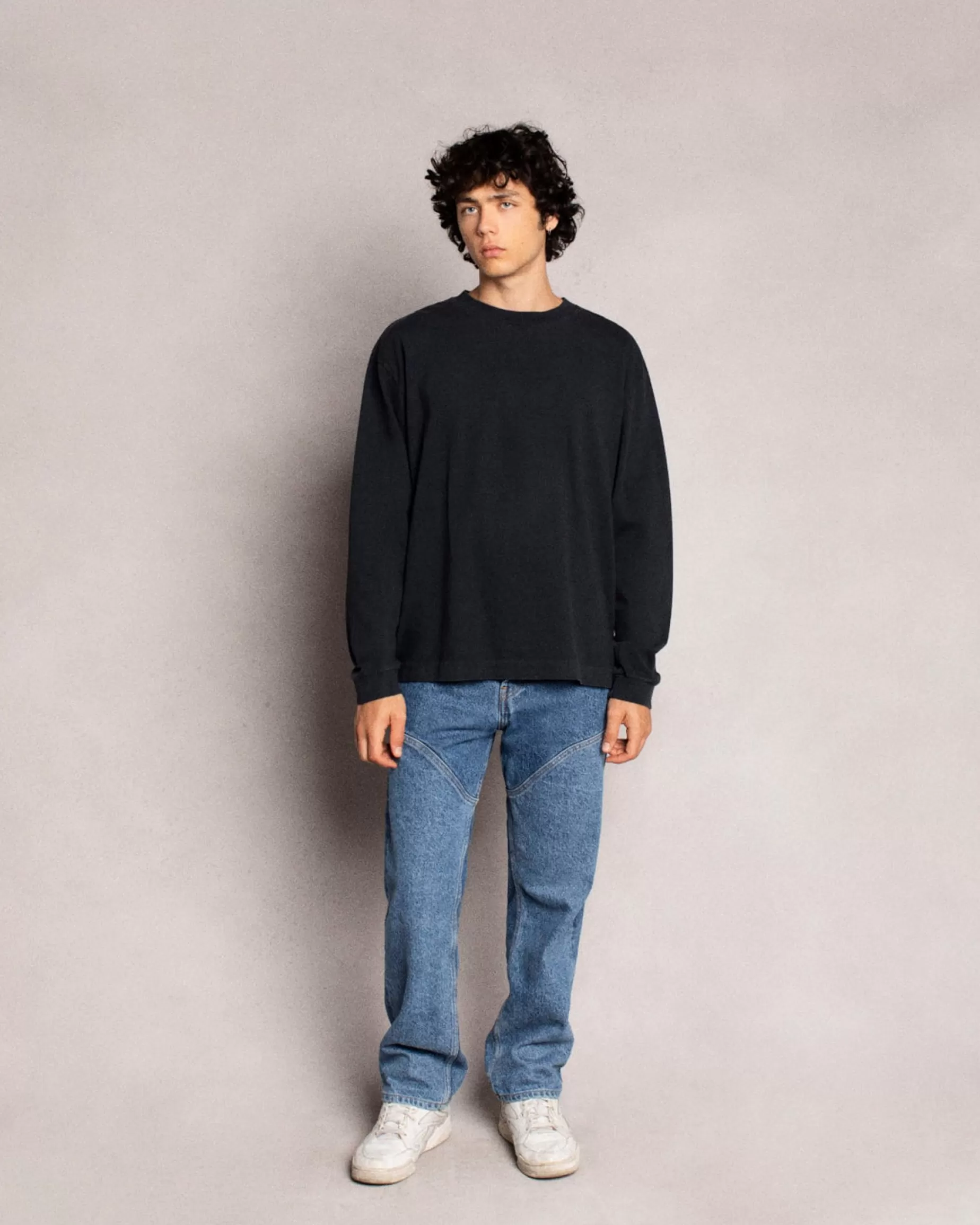 Camiseta Basica L/S (Vintage Black)^Cherry New