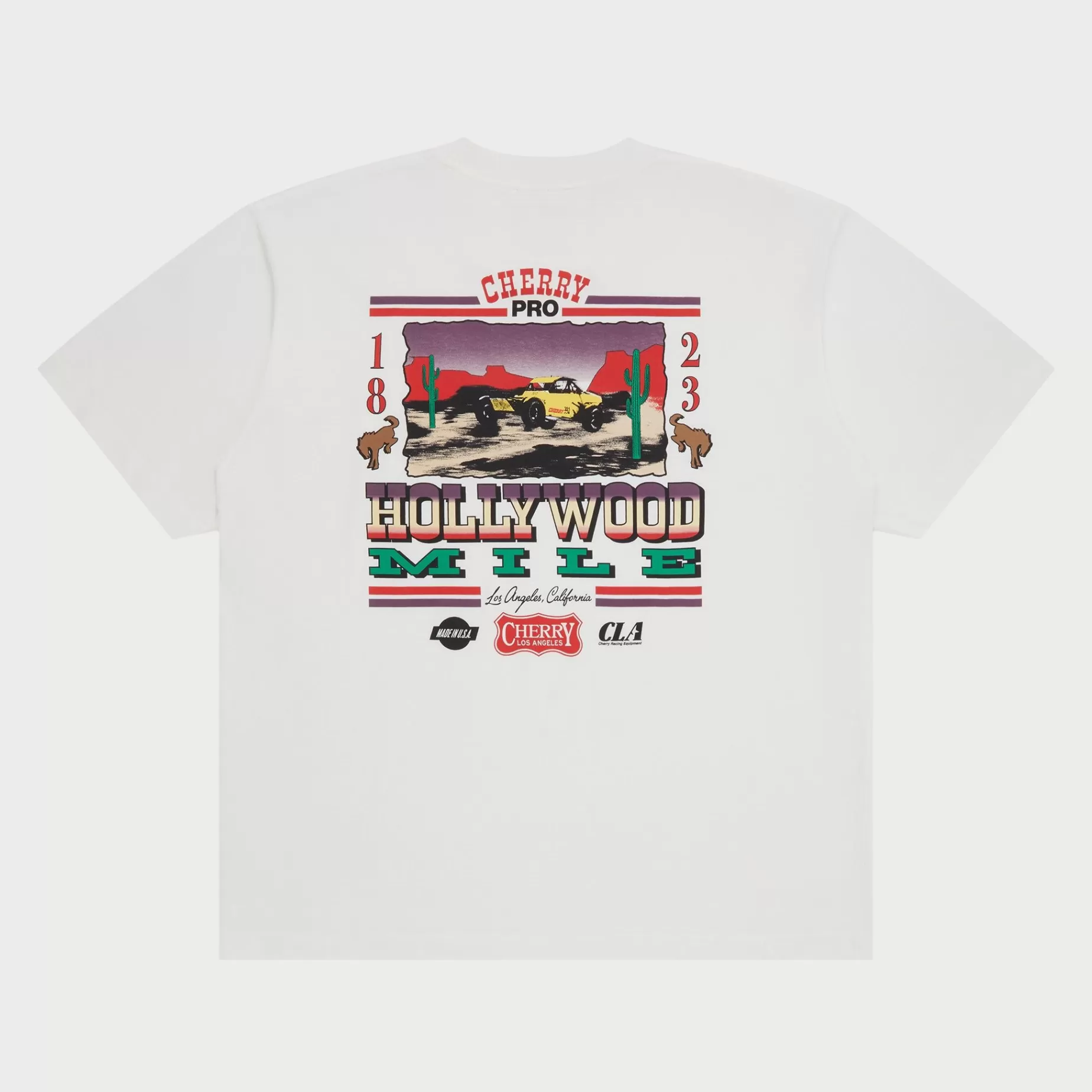 Camiseta Con Bolsillo Hollywood Mile (Blanco Vintage)^Cherry Store