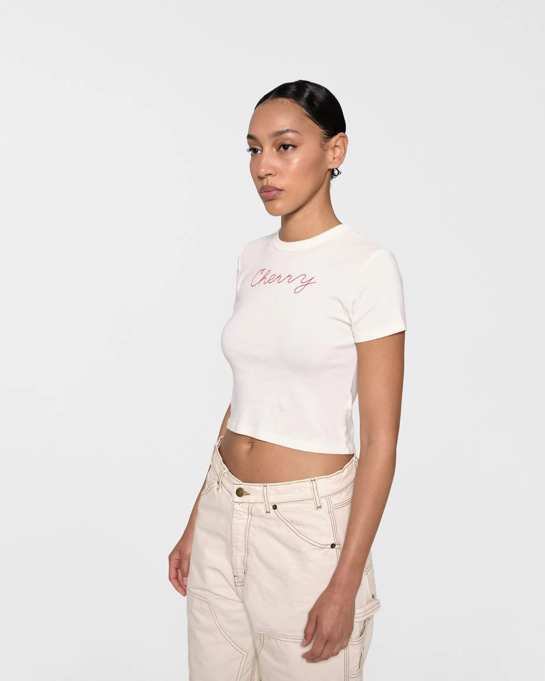 Camiseta Para Bebe De Punto De Cadena (Blanco Vintage)^Cherry Flash Sale