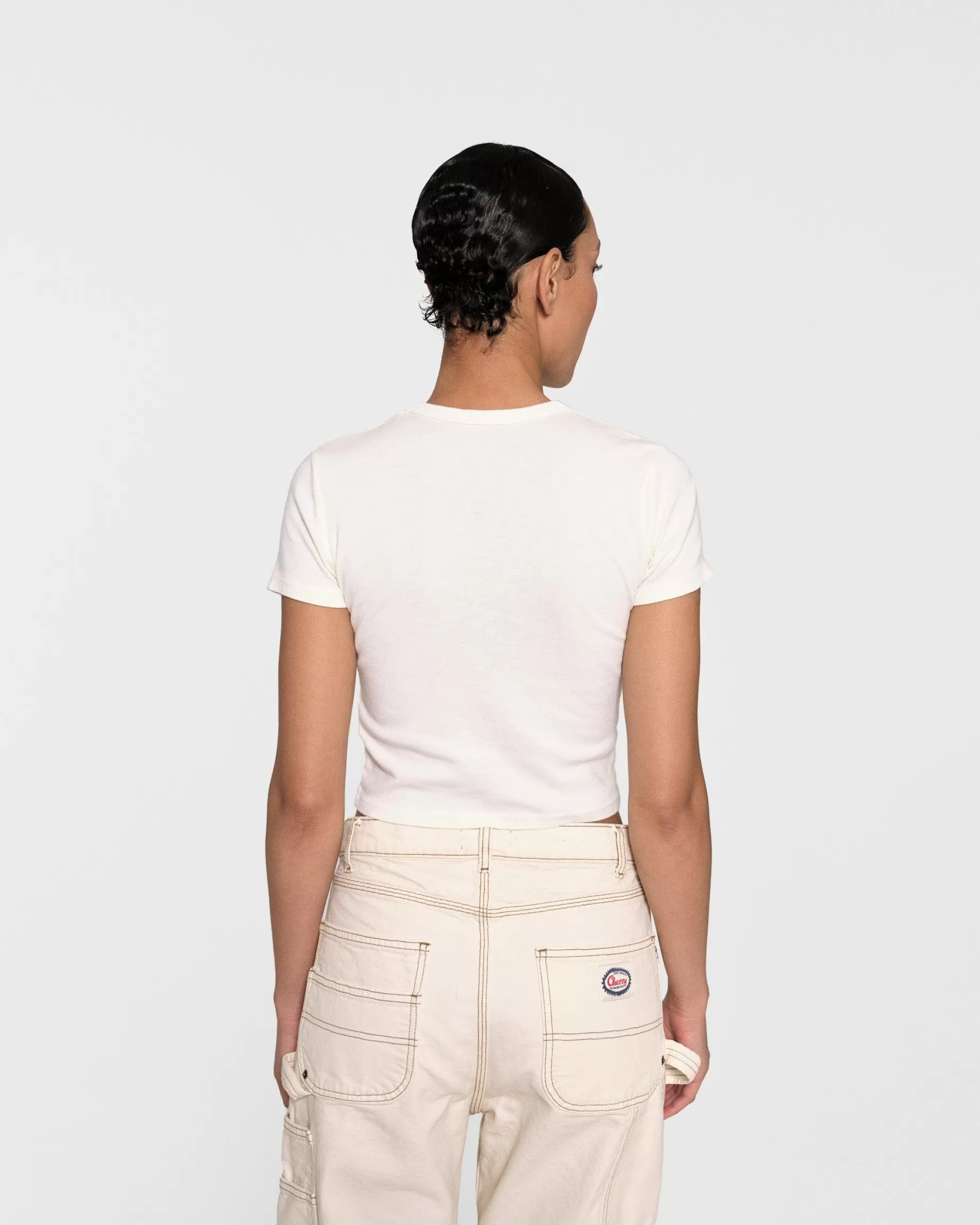 Camiseta Para Bebe De Punto De Cadena (Blanco Vintage)^Cherry Flash Sale