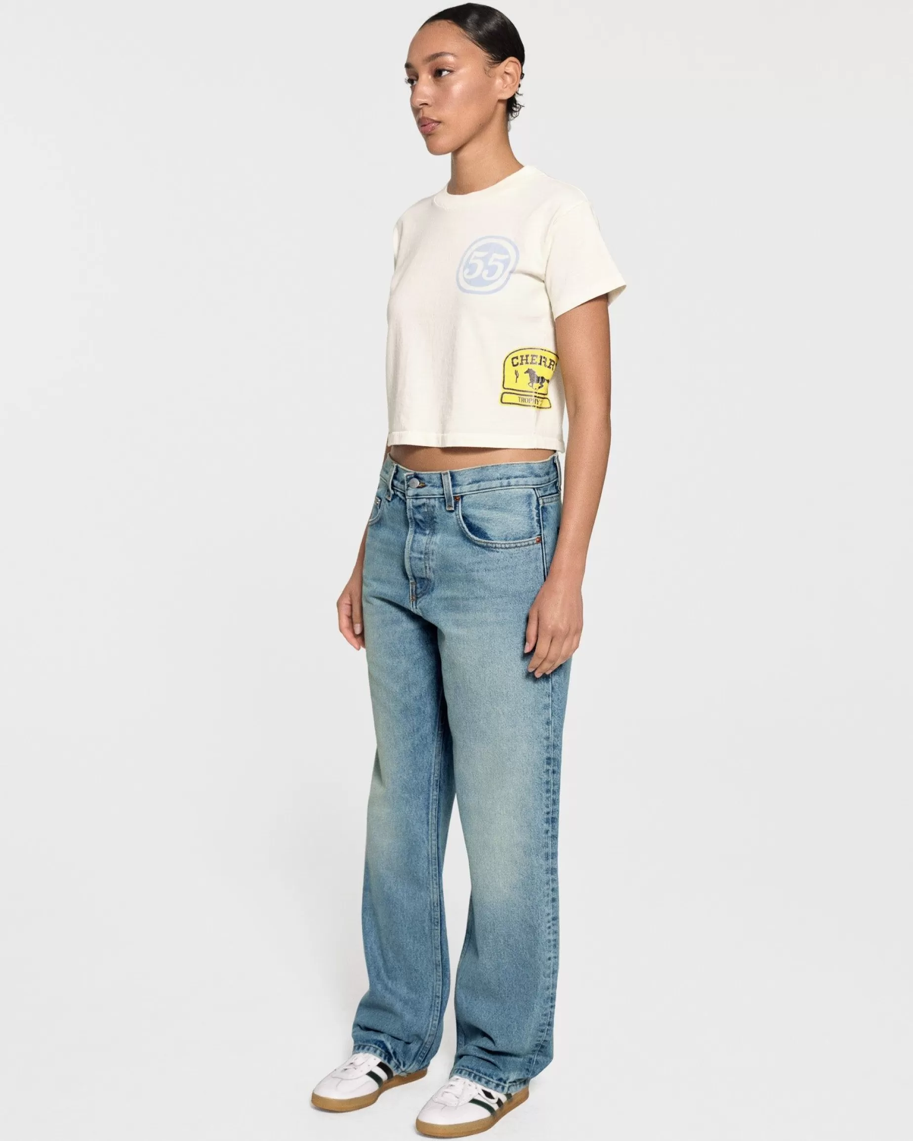 Camiseta Para Bebe Off Road Boxy (Blanco Vintage)^Cherry New
