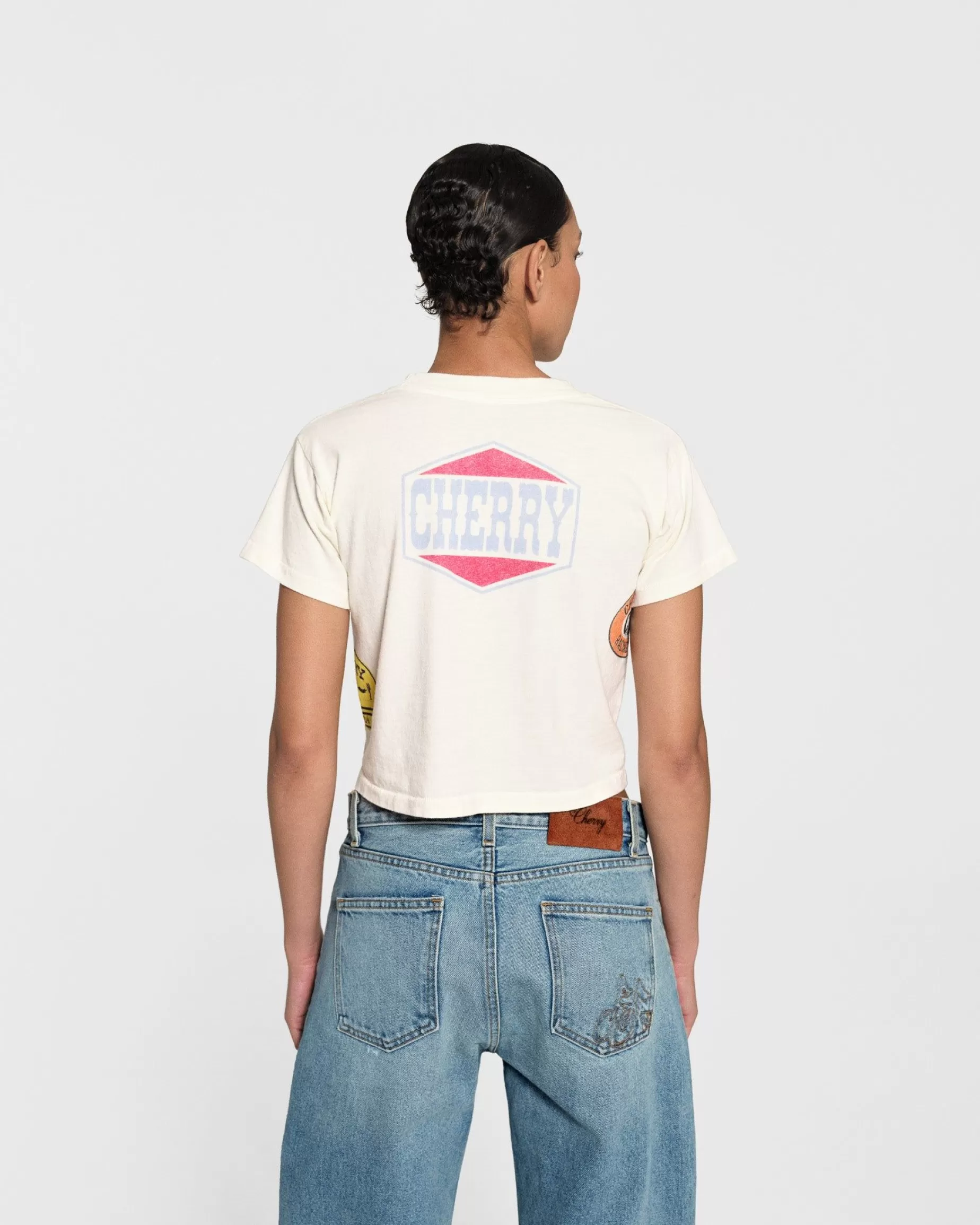 Camiseta Para Bebe Off Road Boxy (Blanco Vintage)^Cherry New