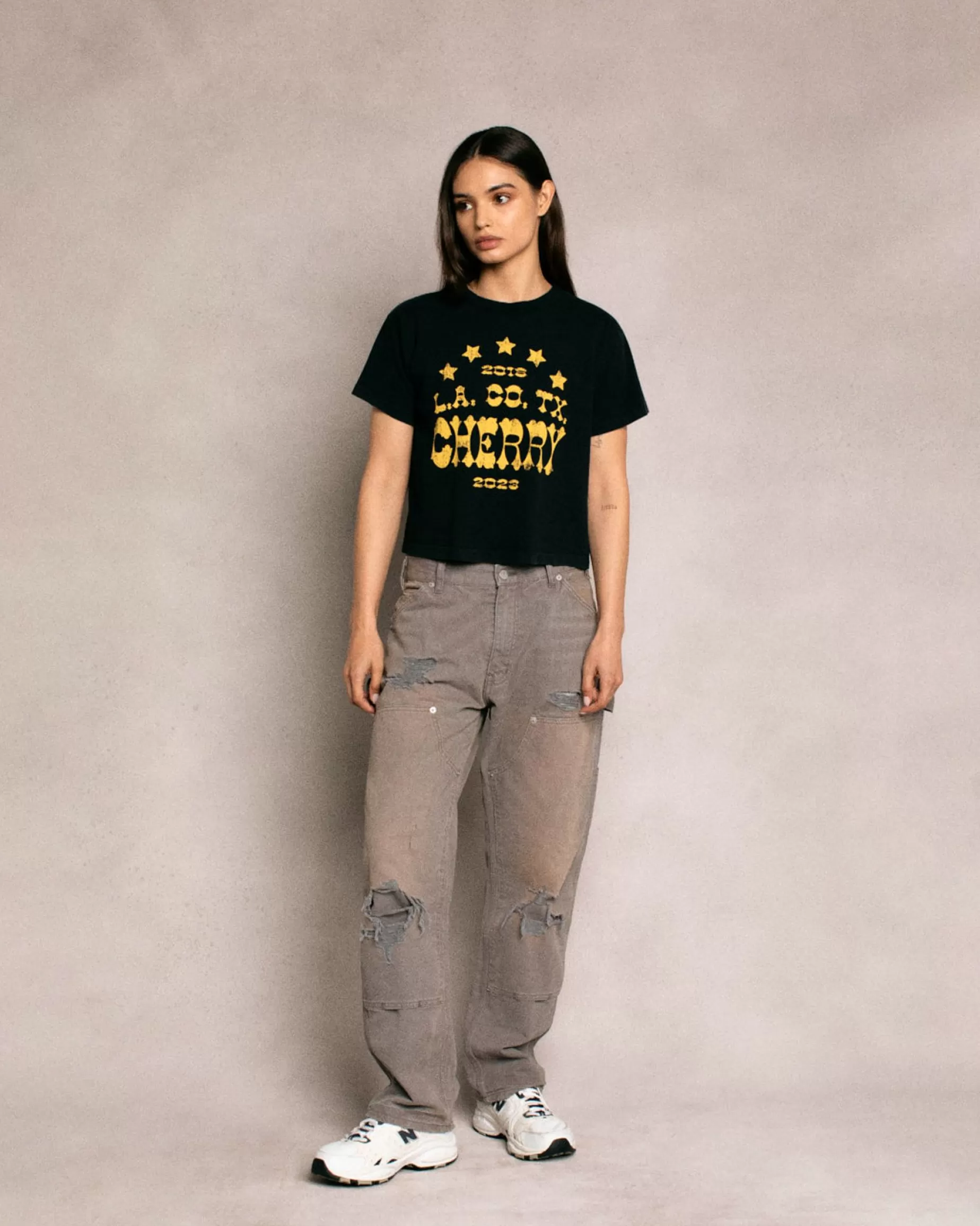 Camiseta Para Bebe Tri State Boxy (Negro Vintage)^Cherry Store