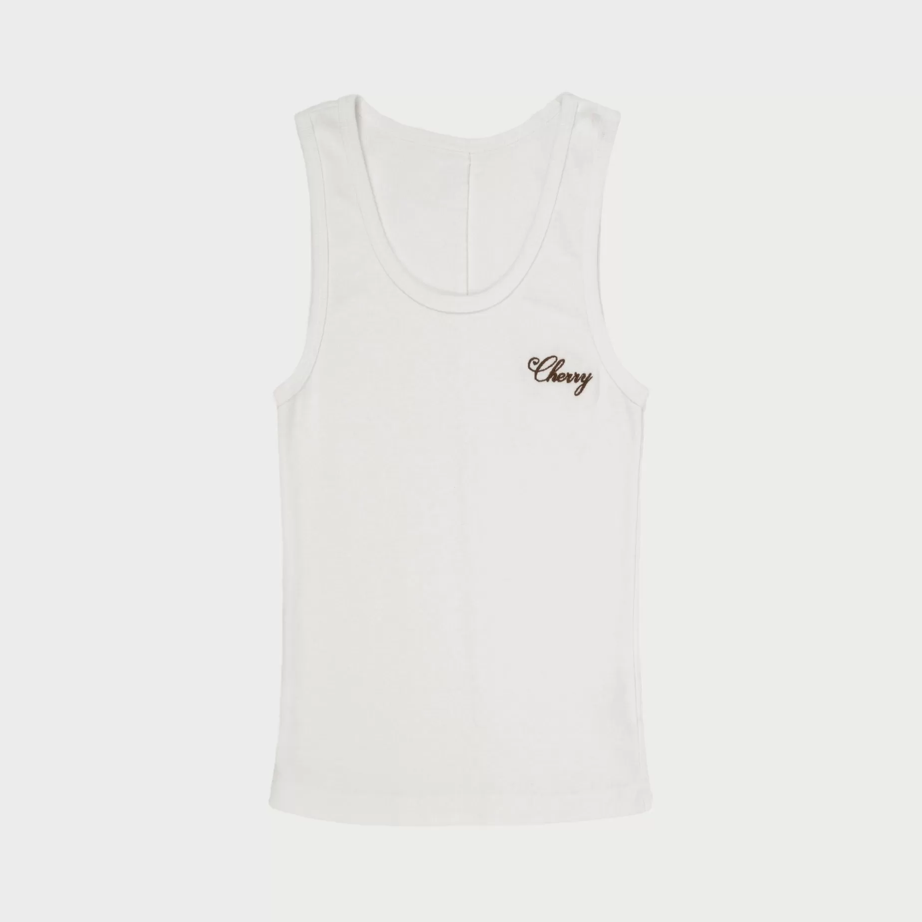 Camiseta Sin Mangas Clasica Americana (Blanco Vintage)^Cherry New