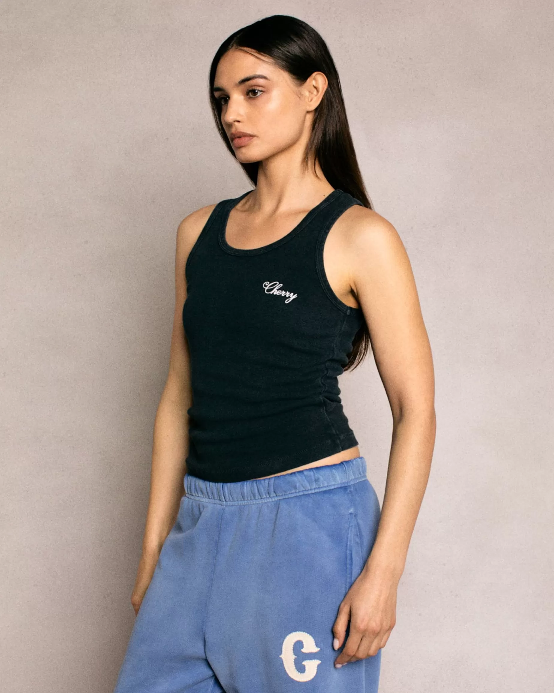 Camiseta Sin Mangas Clasica Americana (Negro Vintage)^Cherry Fashion
