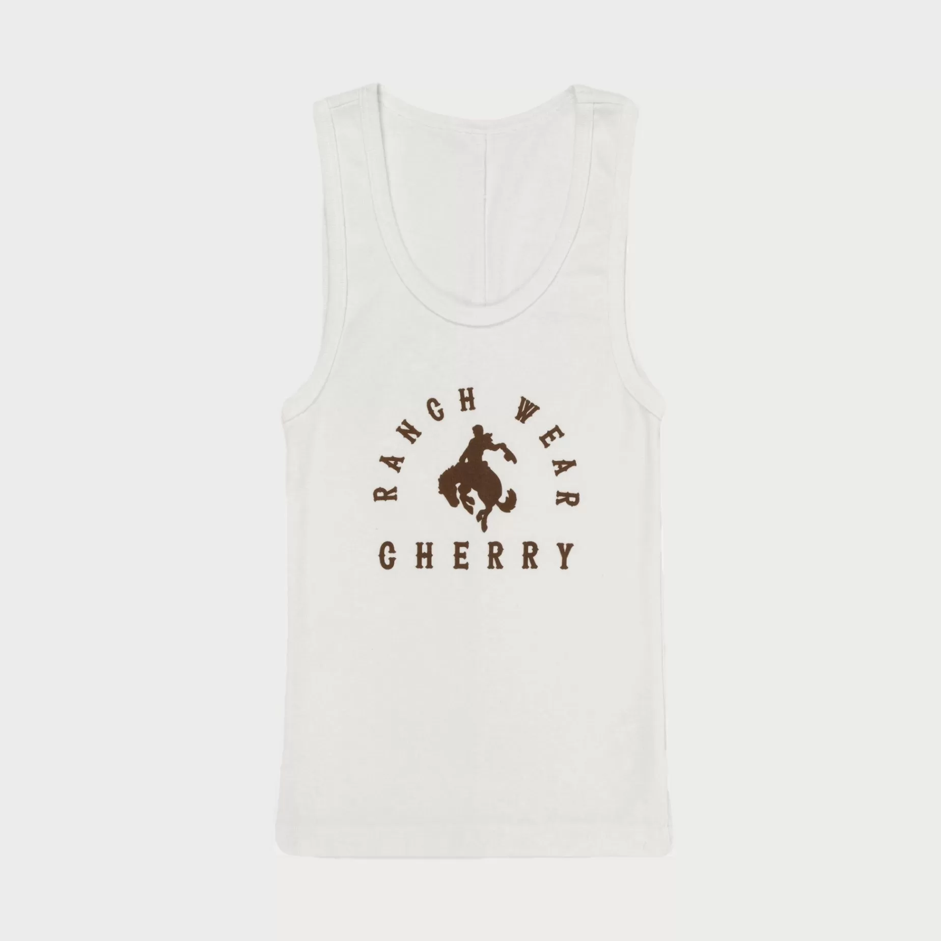 Camiseta Sin Mangas Ranch Wear (Blanco Vintage)^Cherry Cheap