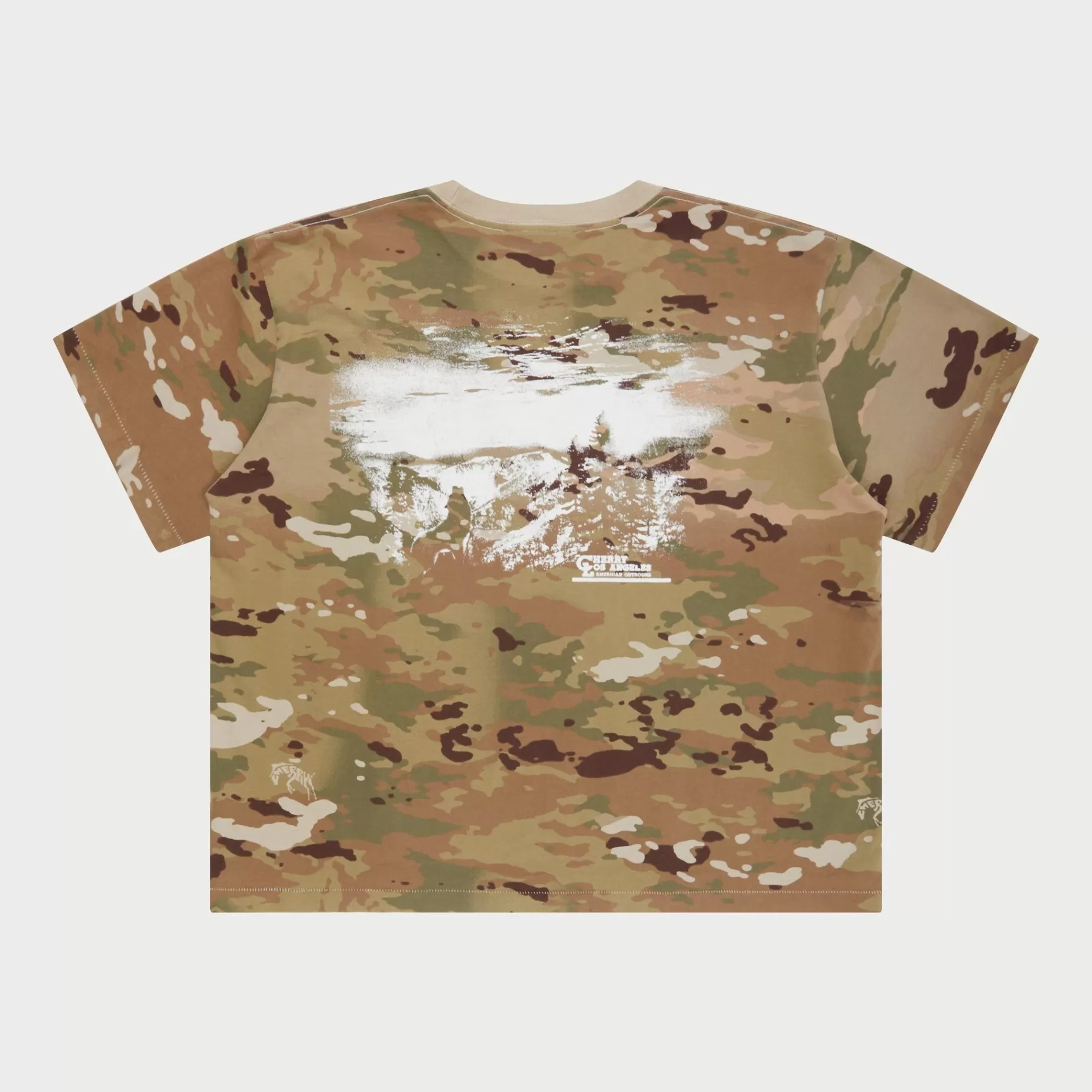 Camiseta Tipo Boxy American Outdoorsman (Camuflaje)^Cherry New