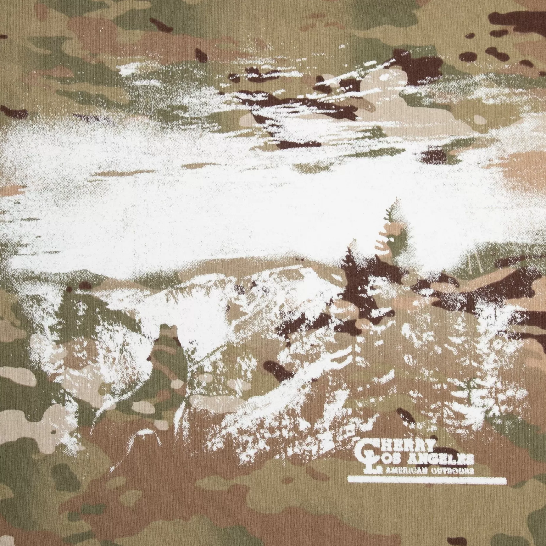 Camiseta Tipo Boxy American Outdoorsman (Camuflaje)^Cherry New