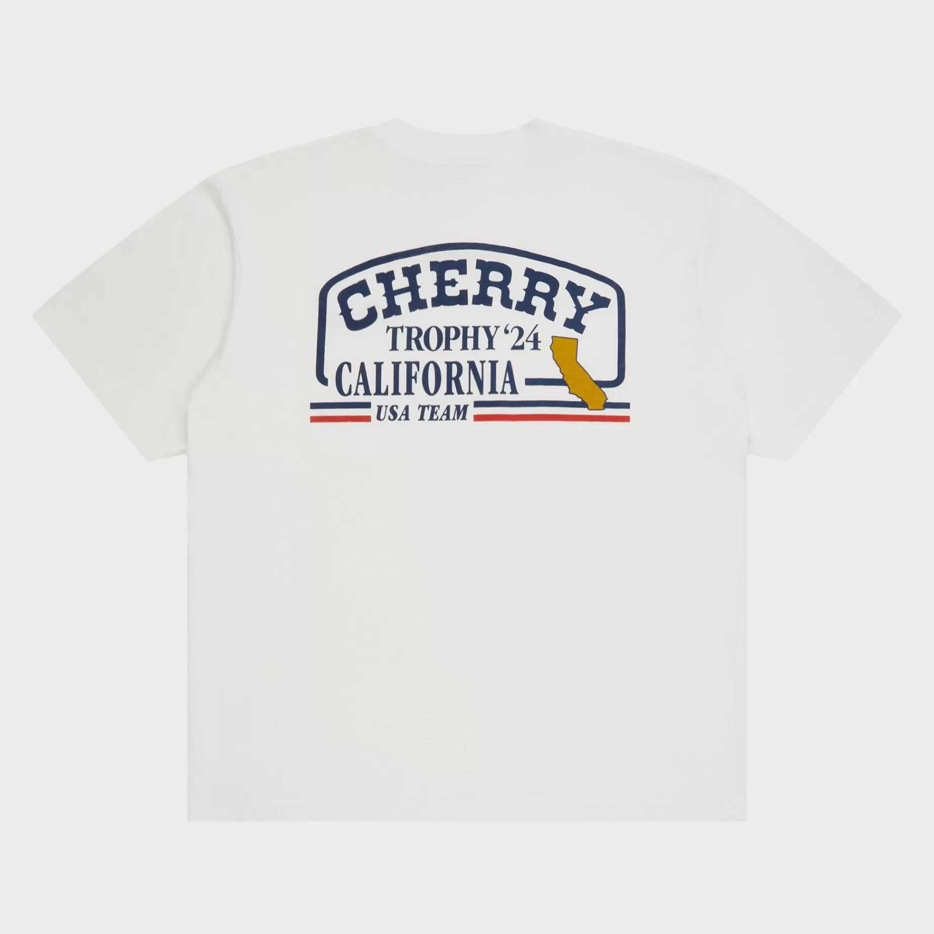 Camiseta Trophy Premium De Algodon Organico (Blanco Vintage)^Cherry Cheap