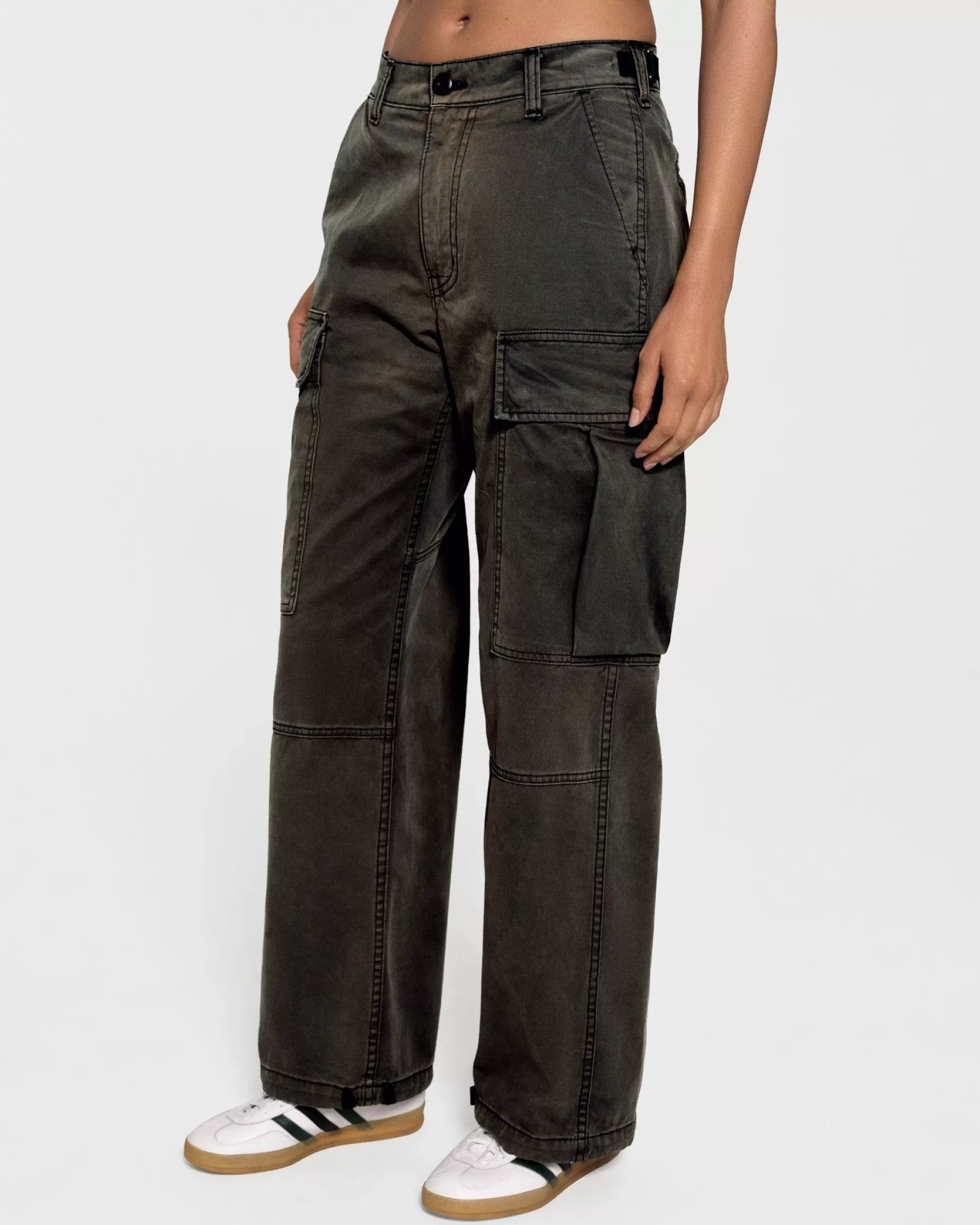 Cargo De Pierna Ancha (Negro Vintage)^Cherry Outlet