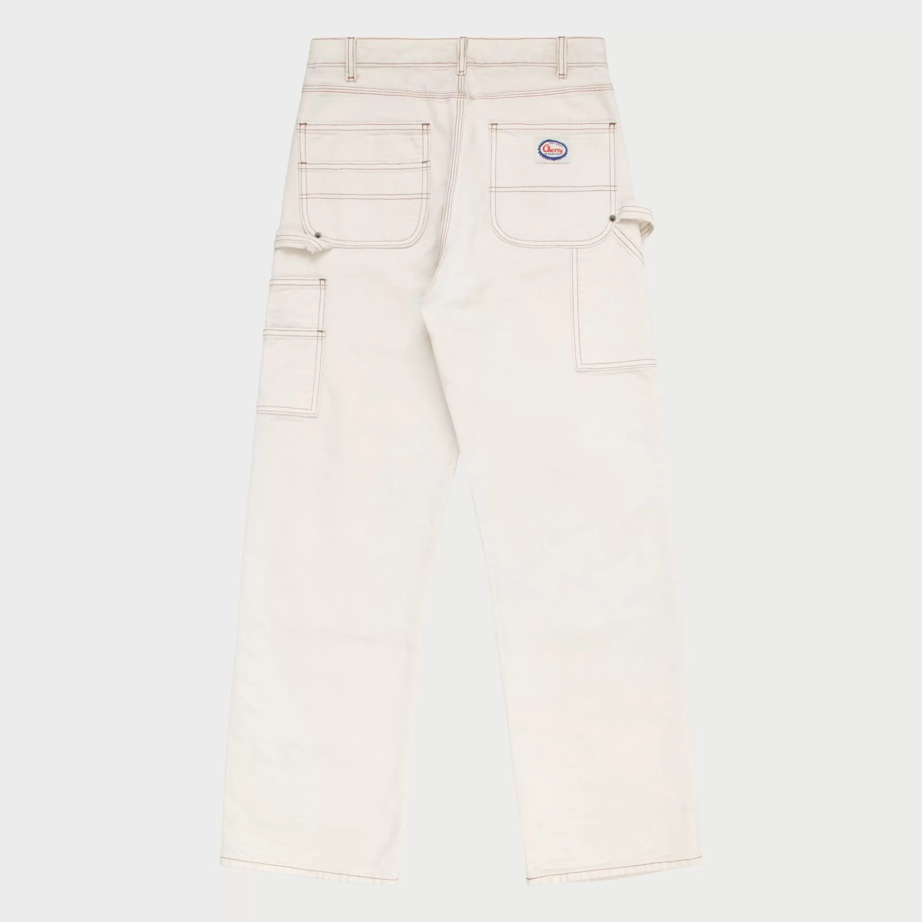 Pierna Ancha Lona Doble Rodilla (Vintage White)^Cherry Store