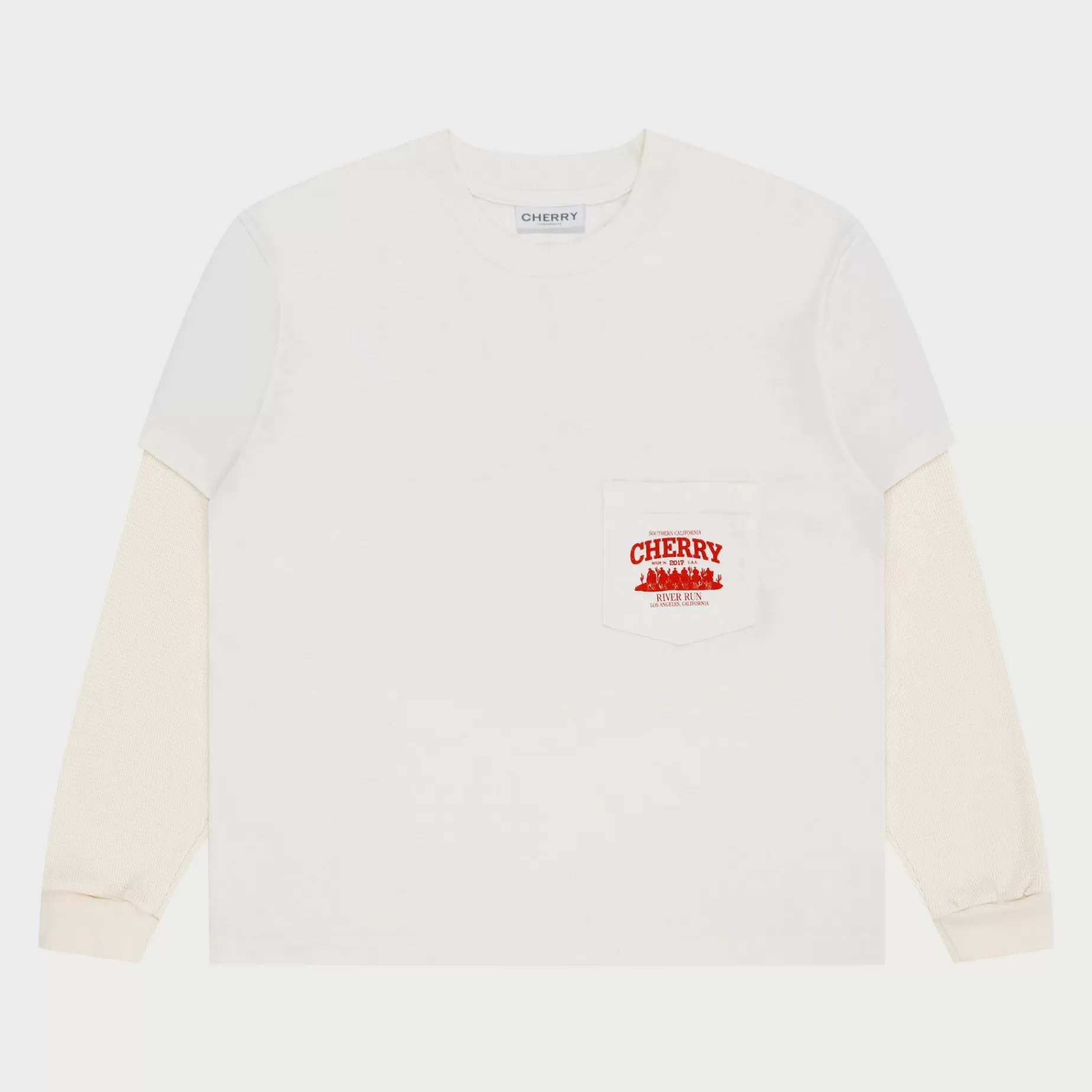 River Run Boxy Pocket Thermal L/S (Vintage Blanco)^Cherry Cheap