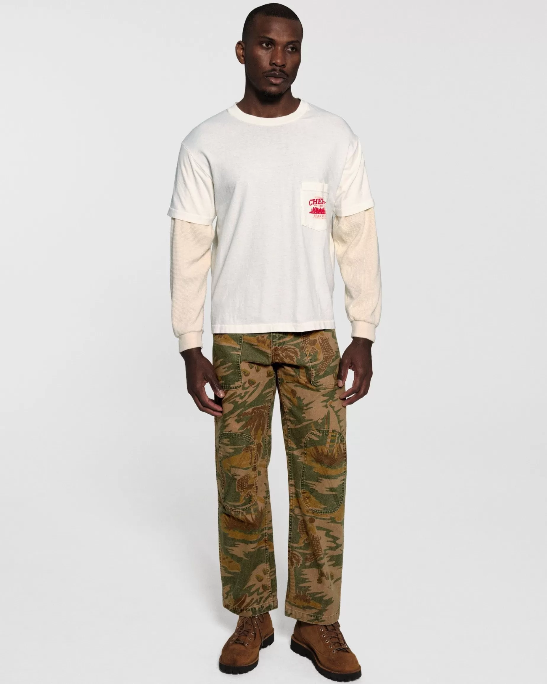 River Run Boxy Pocket Thermal L/S (Vintage Blanco)^Cherry Cheap