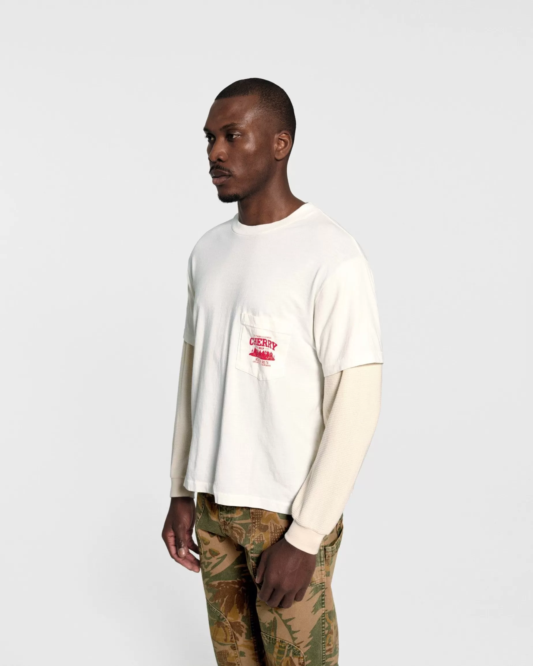 River Run Boxy Pocket Thermal L/S (Vintage Blanco)^Cherry Cheap