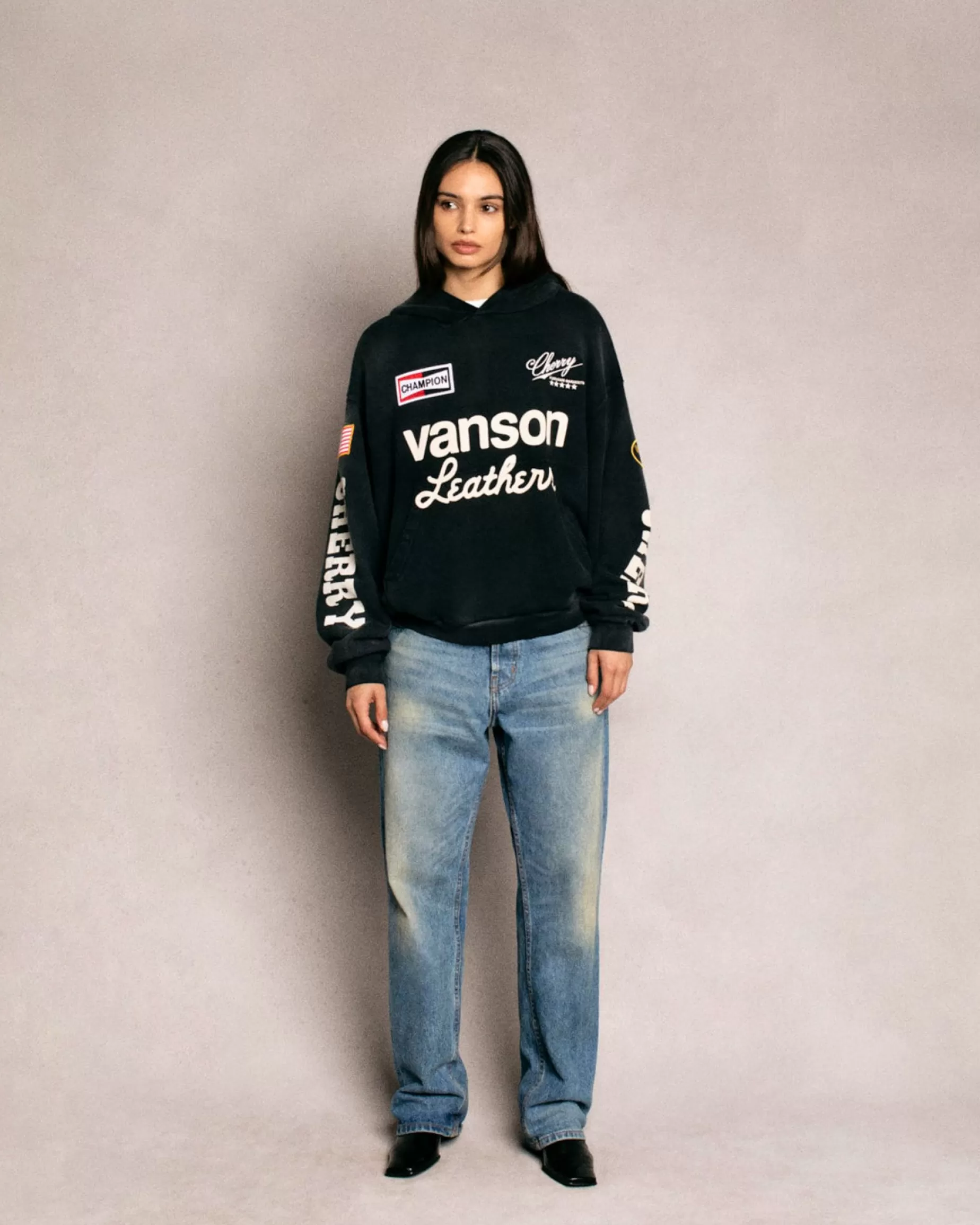 Sudadera Con Capucha Vanson (Negro Vintage)^Cherry Discount