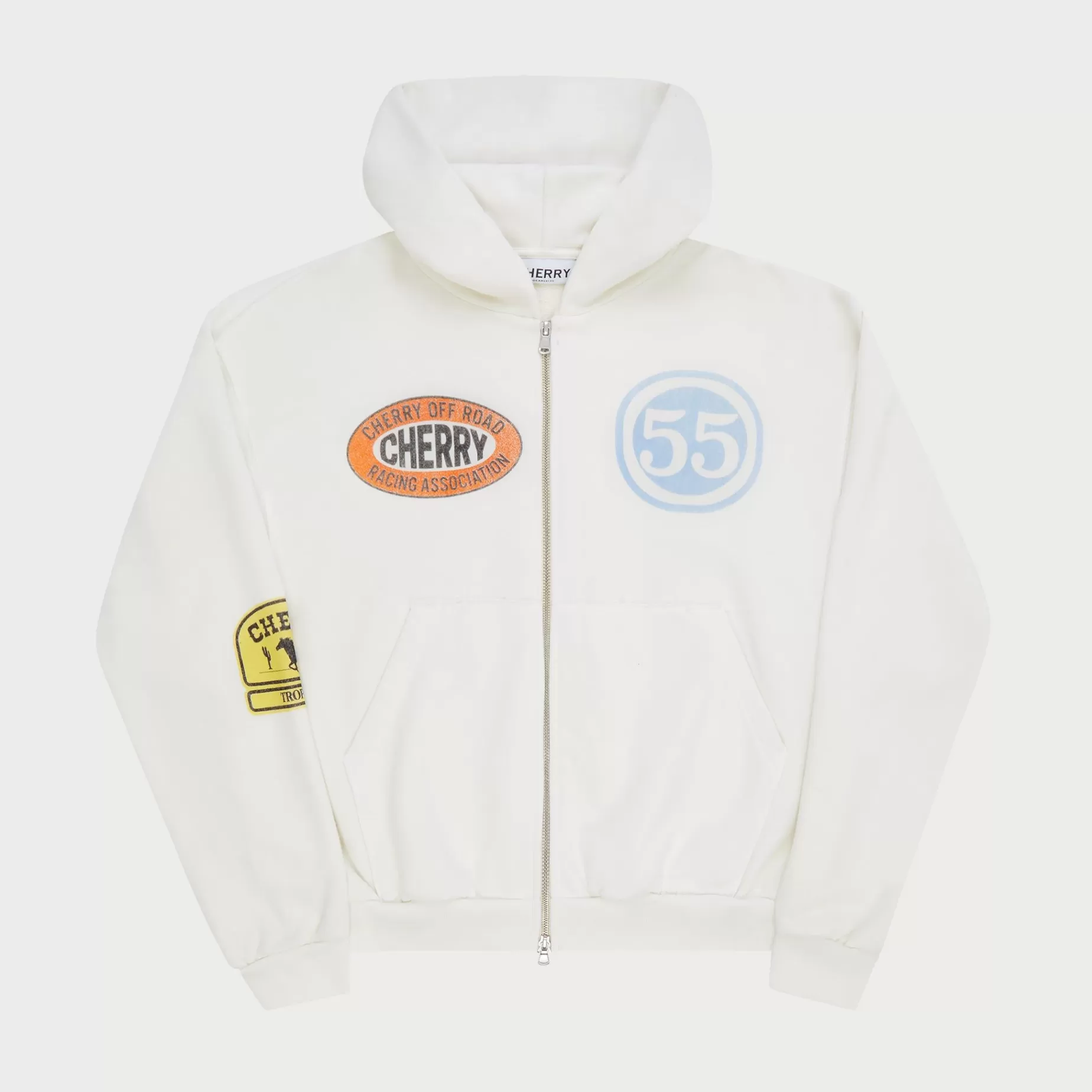 Sudadera Con Capucha Y Cremallera Off Road (Blanco Vintage)^Cherry Shop