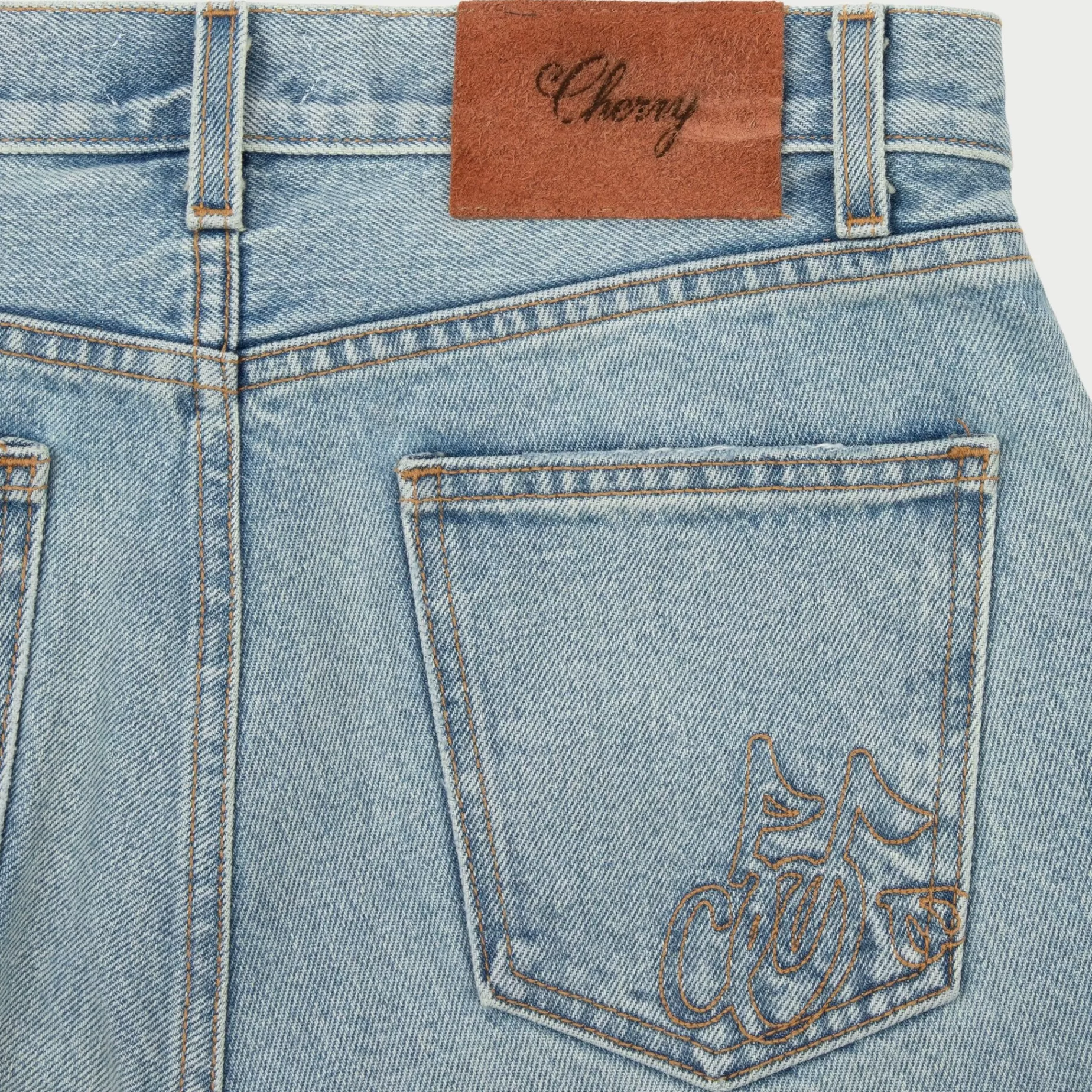 Vaqueros De Mezclilla Con Pierna Recta Y 5 Bolsillos (George Wash)^Cherry Sale